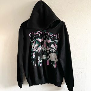 Black Pullover Pink Floyd Graphic Hoodie